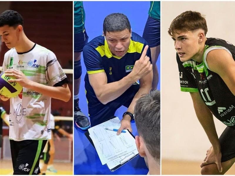 Trio do vôlei masculino participa de atividades com a seleção brasileira