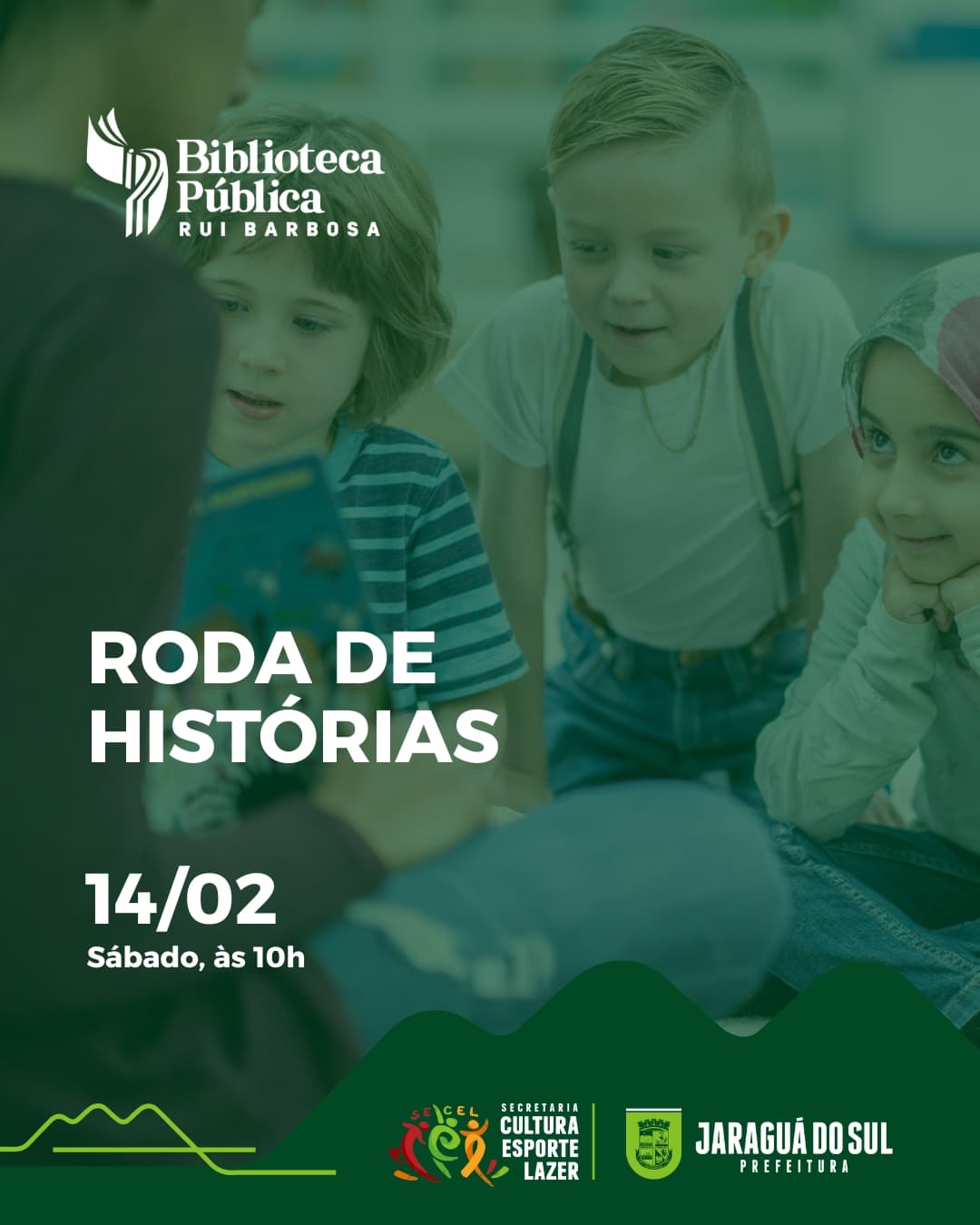 Biblioteca promove “Biblioterapia” e roda de história nos próximos sábados