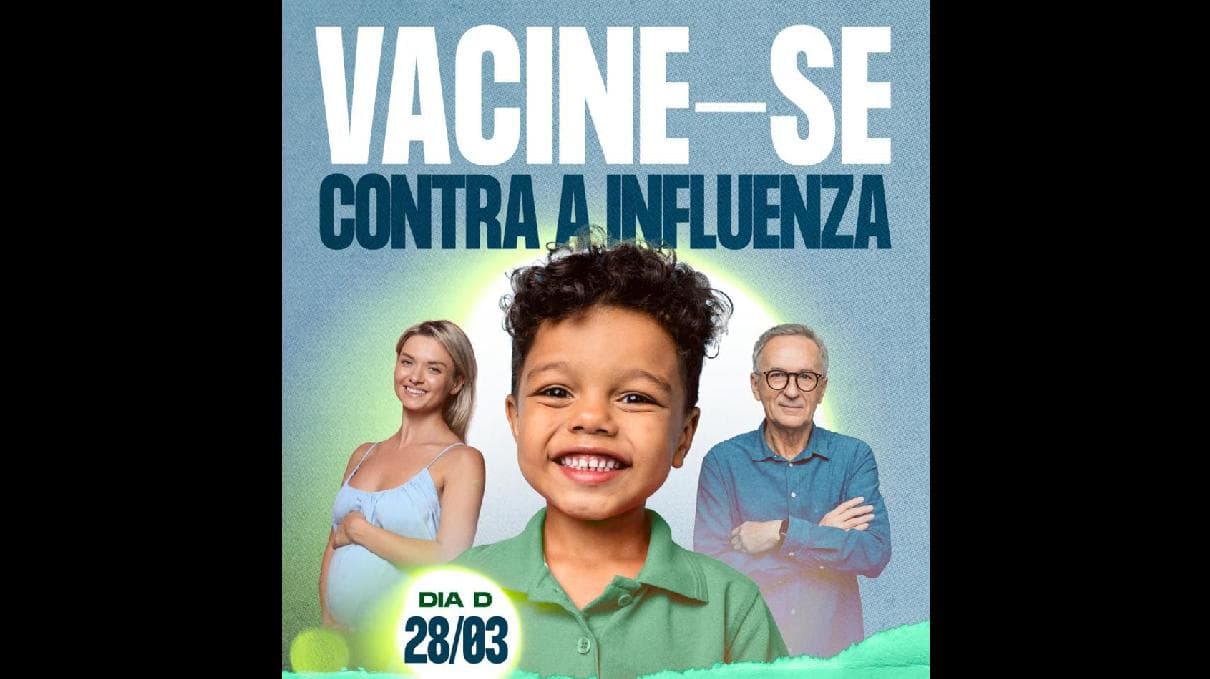 Campanha de vacinação contra a gripe começa neste sábado (28)