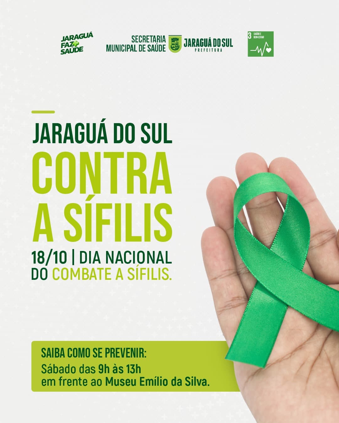 Saúde fará ação alusiva ao Dia Nacional de Combate à Sífilis