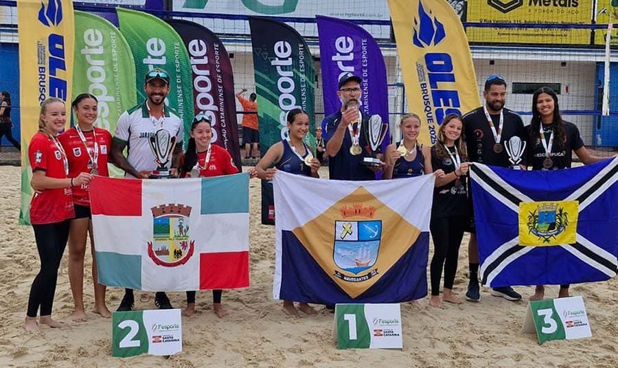 Olesc: Jaraguaenses são vice-campeãs no vôlei de praia