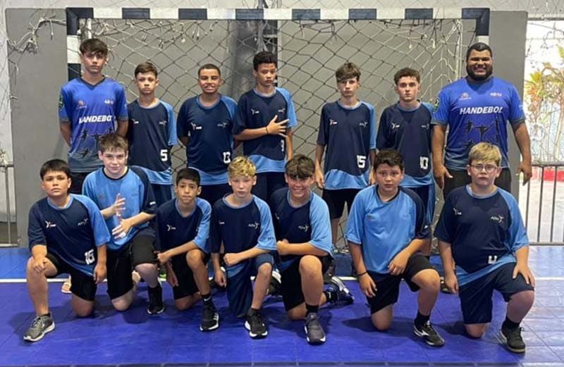 Handebol é vice-campeão masculino e terceiro lugar feminino na Liga SC Mirim