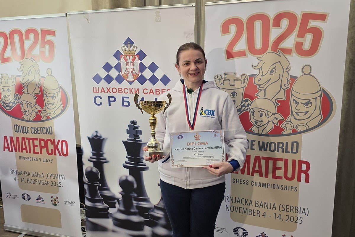 Jaraguaense é medalha de bronze no Mundial Amador de Xadrez