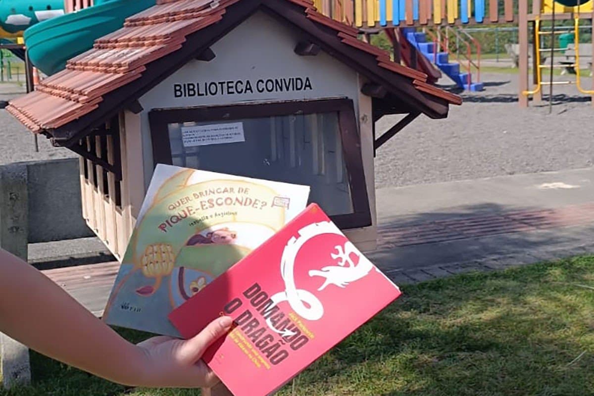 Projeto “Biblioteca Convida” é retomado com réplica instalada na Arena Jaraguá